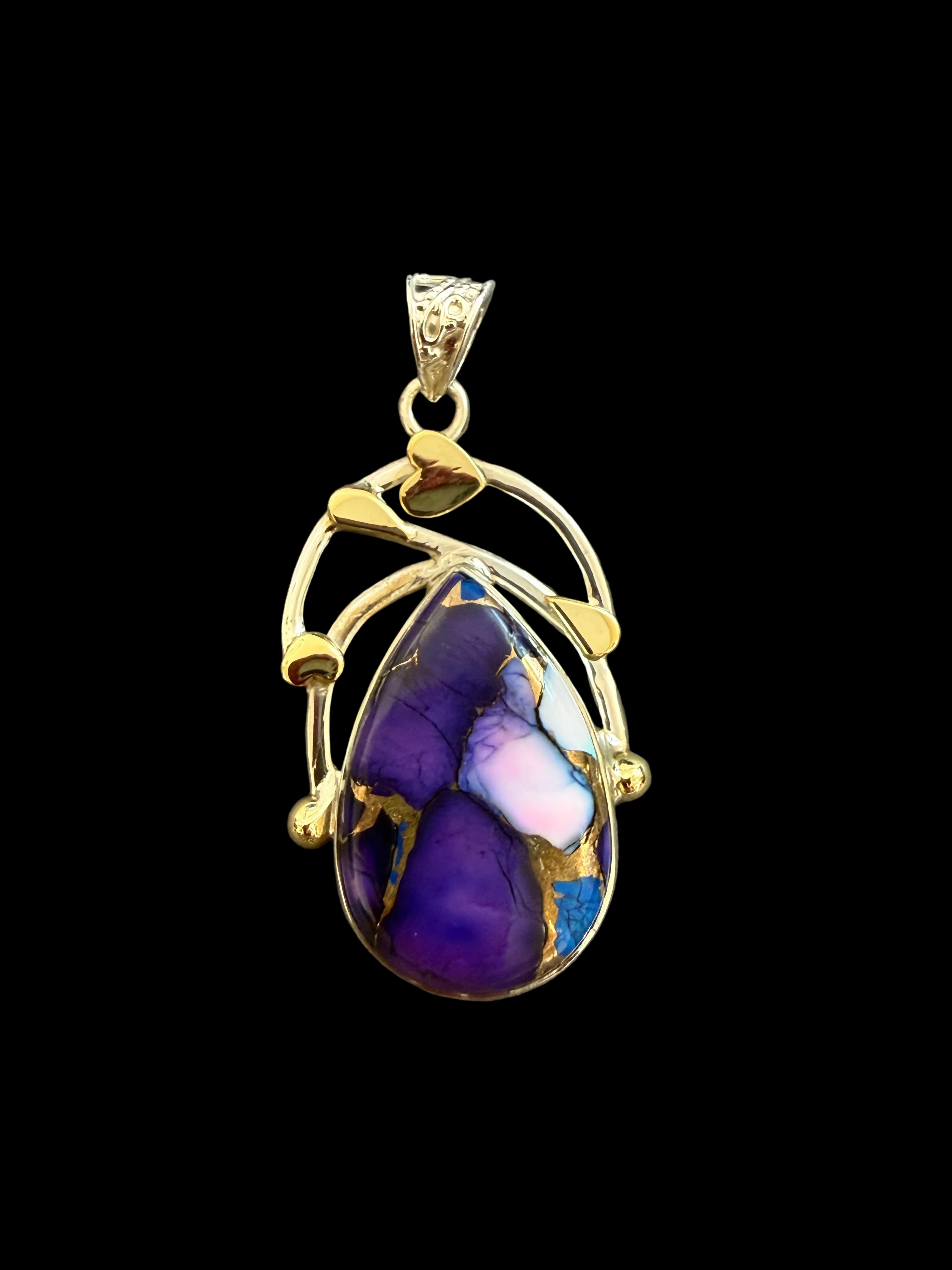 multicolor stone pendant